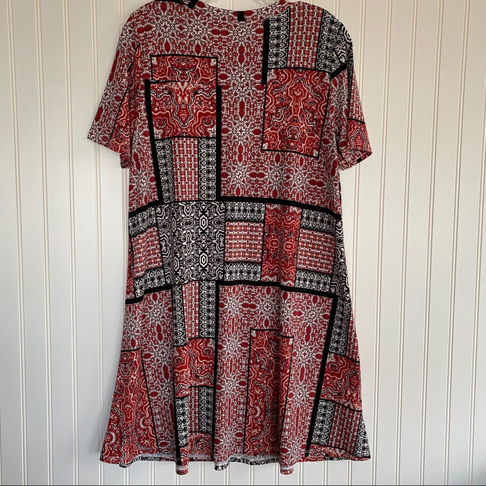 Bcbgeneration Patchwork Print Jersey Dress Size M - image 2